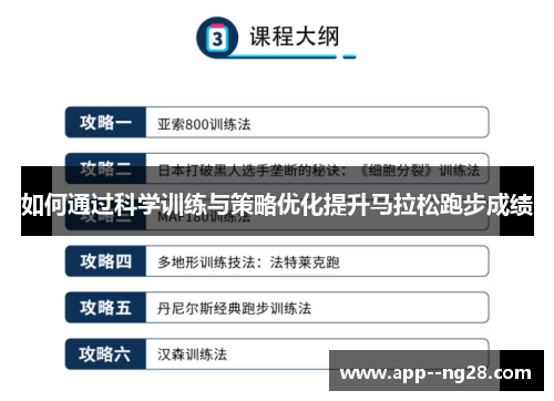 如何通过科学训练与策略优化提升马拉松跑步成绩